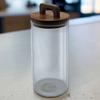 GLASS CONTAINER 1000 Ml JAR WITH BAMBOO LID