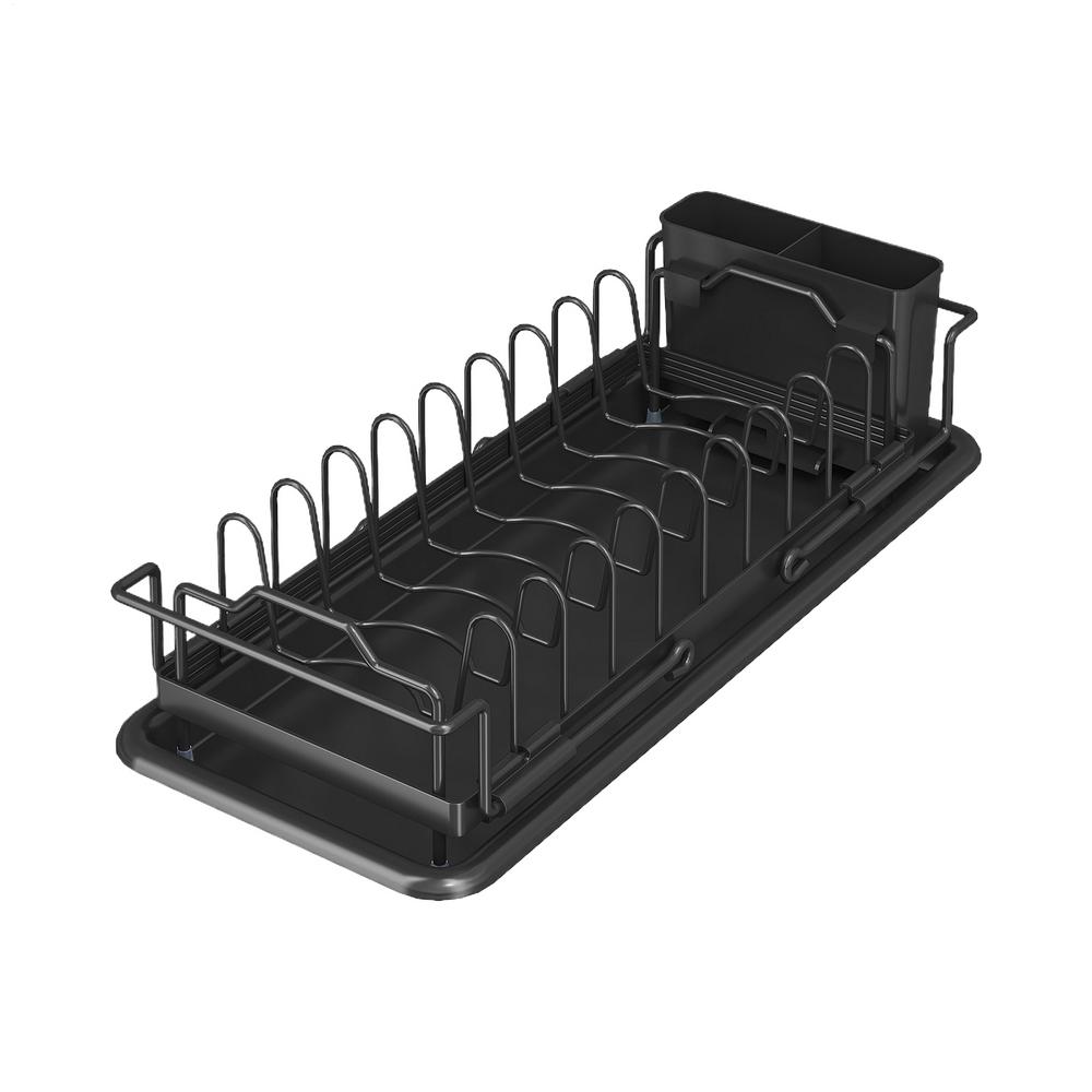 Expandable Dish Drying Rack Retractable Sink Drain Rack Adjustable Non-Slip Drainer Organizer For Apartment RV Counter Kitchen чёрный 5600₽