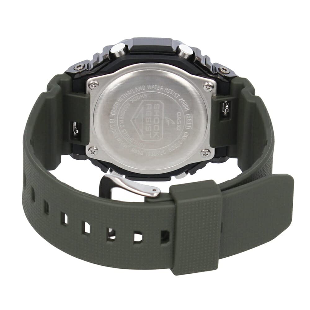 Casio SERIES Stainless Steel Watch In Green Gunmetal G-SHOCK GM-2100 Men's Analog-Digital Finish, GM-2100B-3A [Used]
