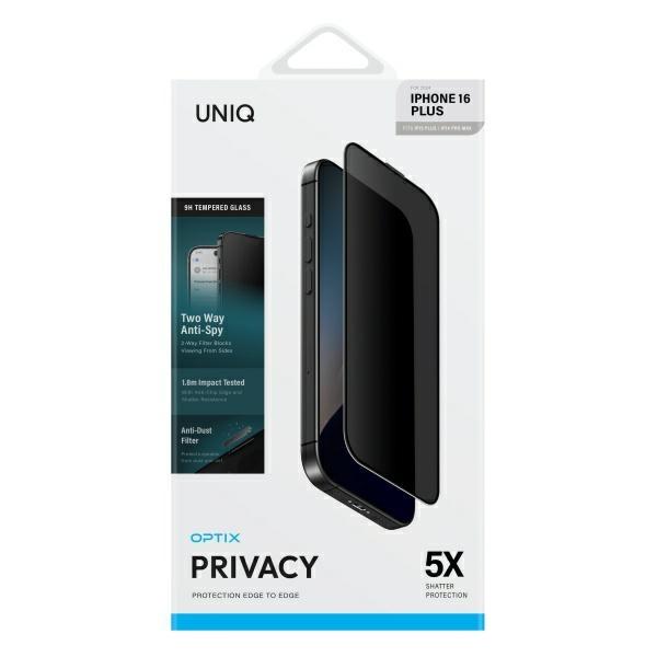 Uniq Optix Privacy Iphone 16 Plus / 15   Plus / 14 Pro Max 6.7 Prywatyzujące Szkło Hartowane Z Aplikatorem