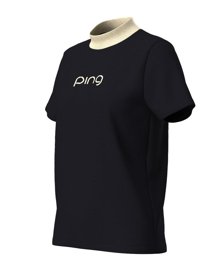 Ping Apparel Women's Short Sleeve High Neck Sweater (Brand Logo) / Golf / 622-4275804 010_Black L