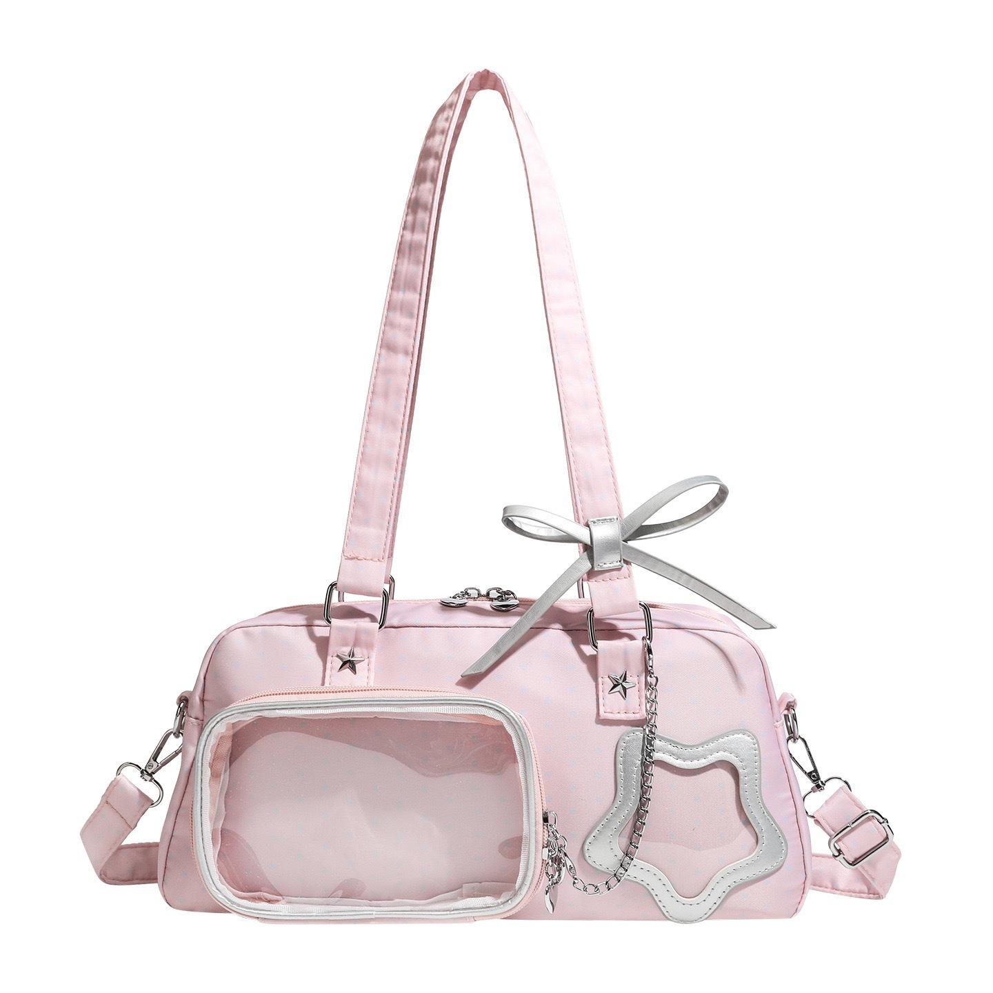 Market-6 Golfpunt Crossbodytas Sterrenprint Concert Sterrenjager Schoudertas Mode Transparante Katoenen Pop Okseltas (30cm
