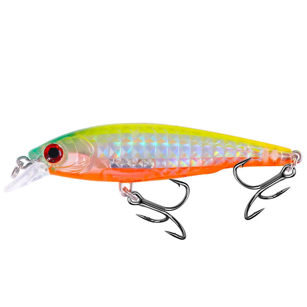 9CM 10G 6No. Hook Minnow Lua Bait Set Floating Water Fake Bait Long Casting Noise Model Wild Fishing Freshwater Red Tail Special