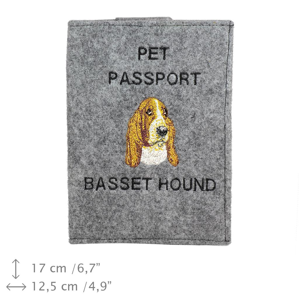 Baset Hound - Pouzdro na psí pas, pouzdro na dokumenty, dárek pro cestovatele od značky Art-Dog