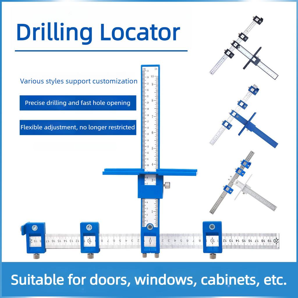 Woodworking Handle Hole Locator Handle Locator Auxiliary Tool Cabinet Door Hole Puncher Hole Opener Positioning Ruler