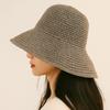 Korean Style Beach Sun Hat Solid Color Summer Bucket Hat Fashion Crochet Straw Hat  Fishing