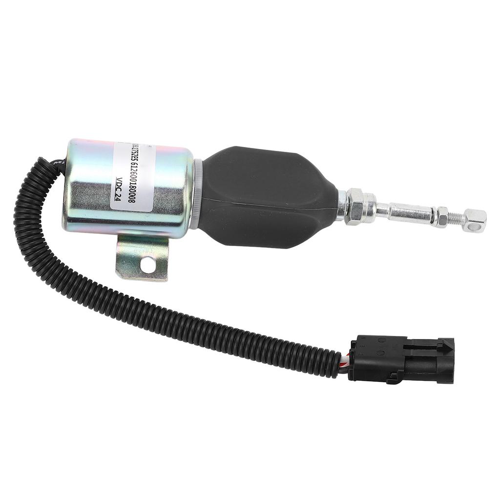 DC24V Fuel Shut Off Solenoid 1752ES 612600180008 Stop Solenoid Valve Fit for Cummins 5.9L 8.3L