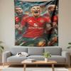 Tapestry Manchester United Players Red Jersey Rain Goal Celebration Wall Hanging for Soccer Fan Cave Decor