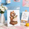 Dog Stress Reliever 1/4Pcs Anti-Collision Sticker Soft Elastic Belly Design Healing Toy Relief Kids Adults Portable Decompression Tool