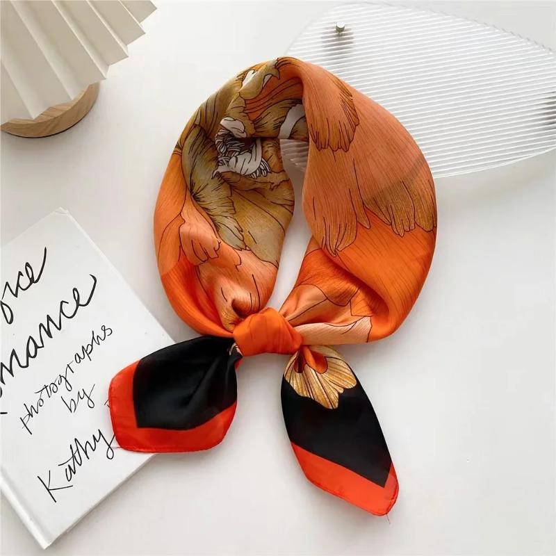 Horse Print Female Silk Neck Scarf Square Hair Scarves Foulard Head Band Shawls Wraps Neckerchief Bandana Women