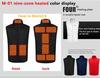 Nine-Zone USB Electric Smart Heating Vest with Carbon Fiber Warmers.