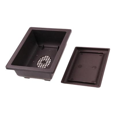 1Pc Flower Pot Plastic Balcony Square Pots Flower Bonsai Bowl Nursery Basin