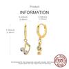 925 Sterling Silver Music Note & Treble Clef Drop Earrings Rainbow Multicolor CZ Huggie Hoop Earrings Jewelry Gift for Women