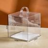 20piece Mini Birthday Cake Box 3 Inch Pastry Portable Boxs Square Fully Transparent Plastic Portable Packaging For Desserts
