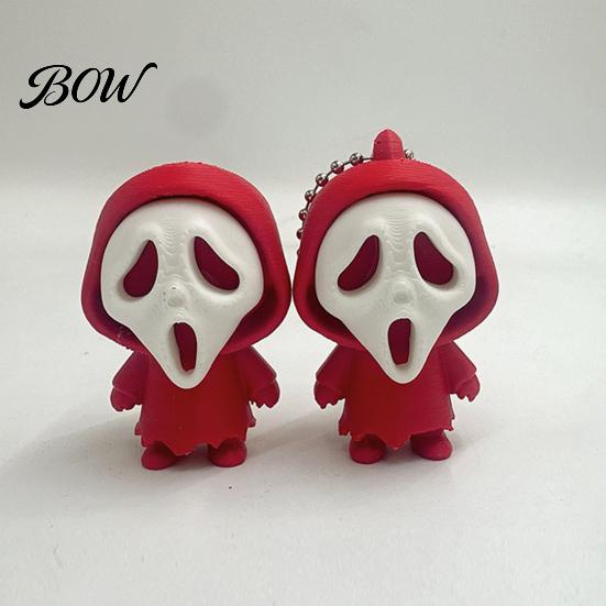 Decorative Skeleton Accessory Mini Screaming Keychain Pendant, 3D Printed Halloween Pendant Hanging Decor, Backpack Schoolbag Purse Bag Charm