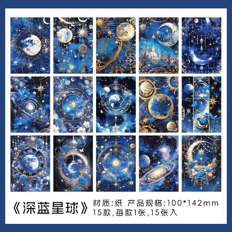 15 Sheets Vintage INS material paper Planner Decorative Hand Account Background paper handmade Diy Craft Supplies