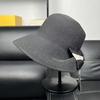 New summer travel sunscreen hat, big eaves, sunshade bow, versatile face, small foldable straw hat women