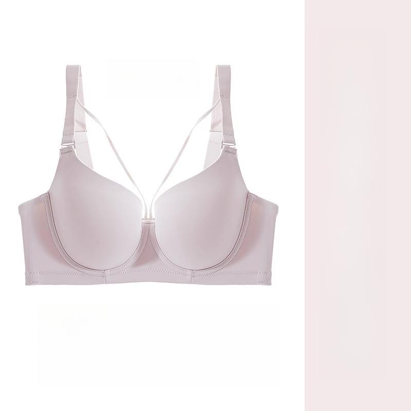 Large-sized Bras Women's Seamless Underwear Women's Gathering Bras Top Support Breathable Thin Soft Steel Coil Bras Push Up Bra