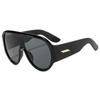 JYL TS Halara Hip Hop Oversized Sunglasses, Integrated Shades, Retro Photo Shaping UV Eyewear
