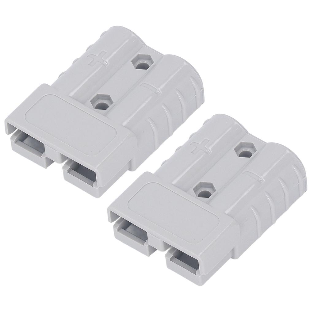 2 Set Battery Quick Connector Kit PC Shell Silver Plated Copper Terminal Battery Quick Connect Disconnect Plug 50A 600V