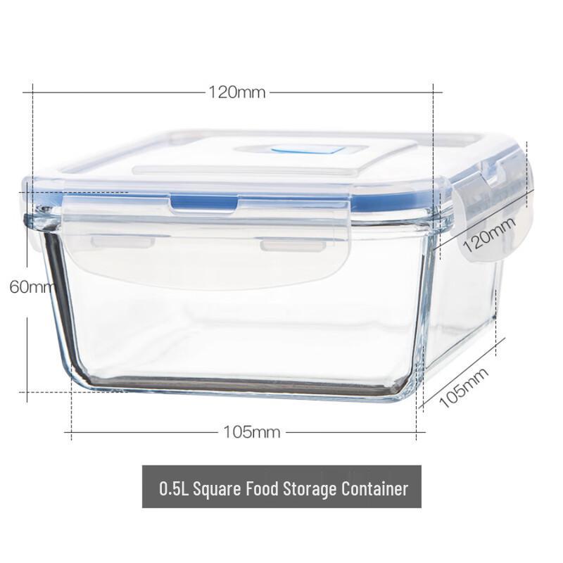 

ZISIZ 0.5L Food Storage Container Set (2-pack)