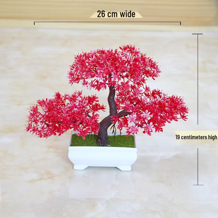 Creative Home Decor: Artificial Bonsai Grass Balls and Mini Cherry Snow Ball Trees
