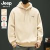 JEEP SPIRIT Men's Winter Lambswool Lined Hooded Sweatshirt