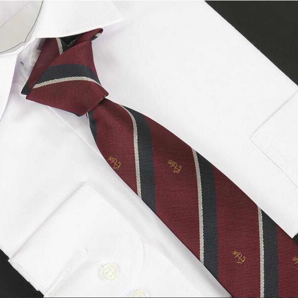 [FASELE] Necktie, Unisex, Men's, Women's, Girls', Boys', Stripe, Anchor Pattern, Student, High School Student, Campus Fashion, Stylish, Gift,