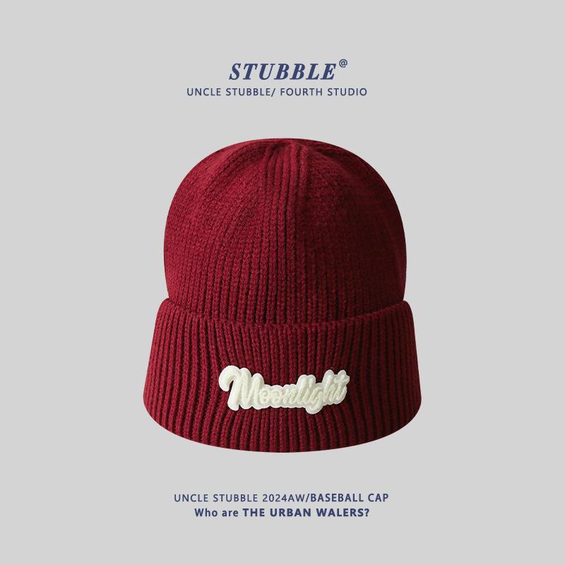 Knitted Hats for Men and Women Autumn and Winter Korean Version  Warm Ear Protection Woolen Hats  Trendy Brand Pullover Hats  Cold Hats