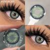 FUNSACHY Natural Contact Lenses 2pcs Blue Green Contact Lenses Color Eye Makeup Gray Pupil and Eyes Color Fashion Beauty Lenses
