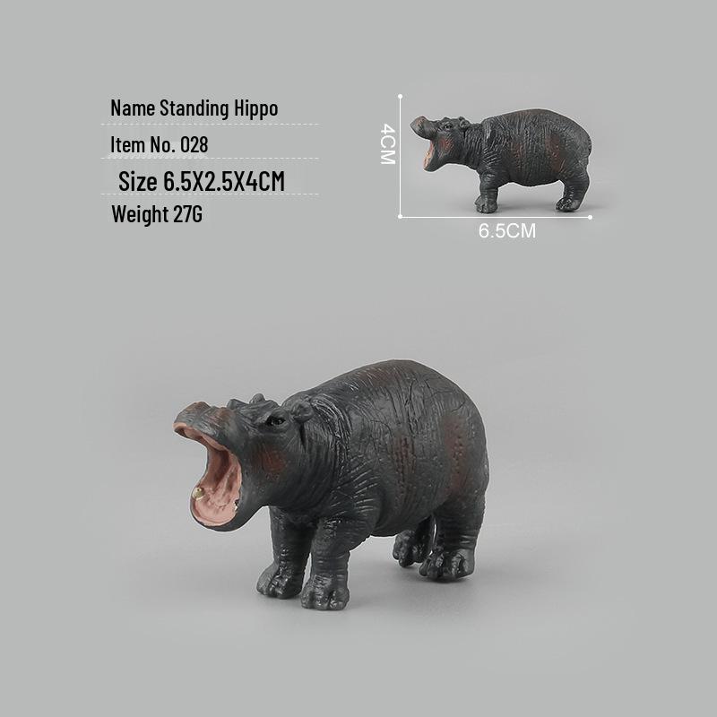 Realistic African Hippopotamus Children s Toy Figurine
