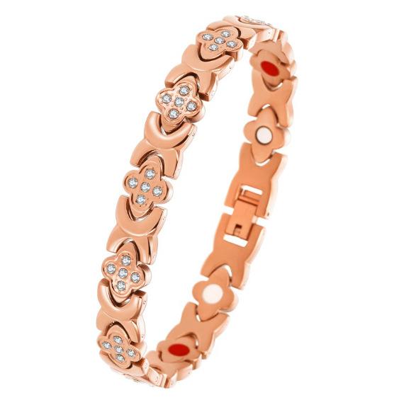 Мужской браслет из красной меди с магнитами, гравировка винтажный крест, прочный магнитный медный браслет, браслет из красной меди с магнитной энергией 22CM