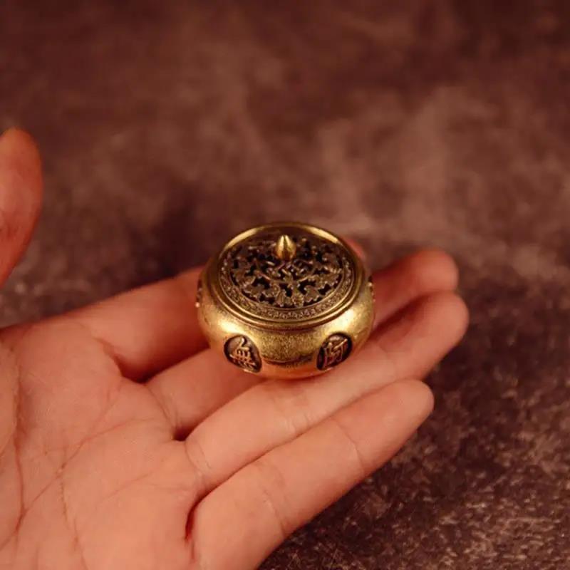 Fashion Vintage Copper Incense Burner Twelve Zodiac Signs Brass Holder With Cover Sandalwood Cense Buddhism Home Decor