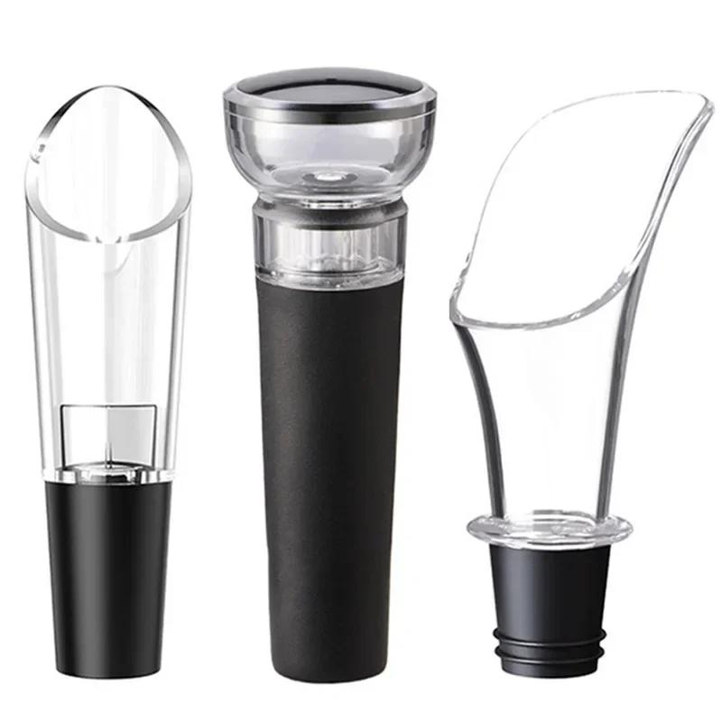 Leak-Free Wine Bottle Sealer Vacuum Pump Stopper Pourer Spout Decanter Wine Pour Aerator Wine Stopper Bar Accessories