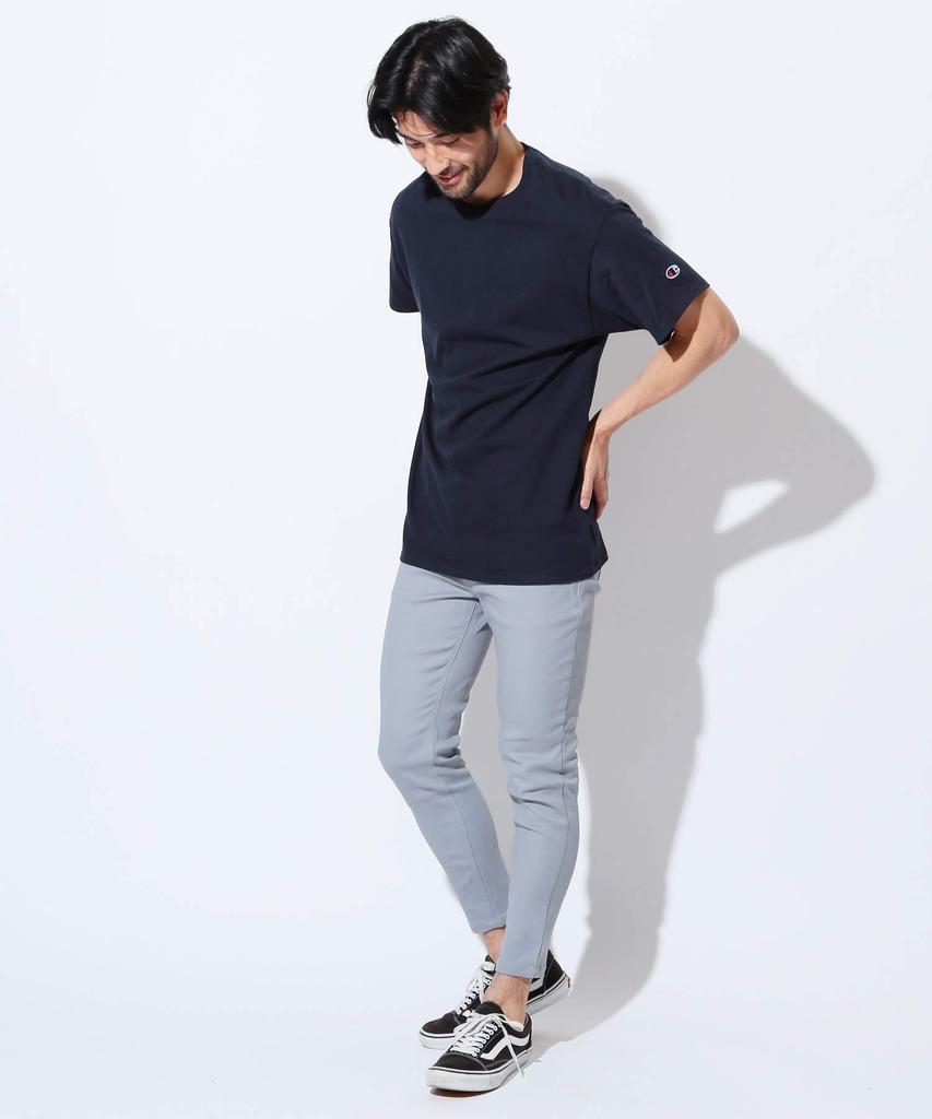 Champion Authentic Basic Short Solid Navy T-Shirt, Men's, Sleeve, Cotton, Color, XXL,