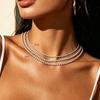 Orstarry S925 Silver Necklace Tennis Chain Necklace 2mm & 3mm Cubic Zirconia for Women Exquisite Jewelry Birthday Gift