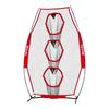203.2 X 101.6mm Football Trainer Throwing Net, Training Throwing Target Practice Net with 3 Target Pockets, Knotless Net Includes Bow Frame and