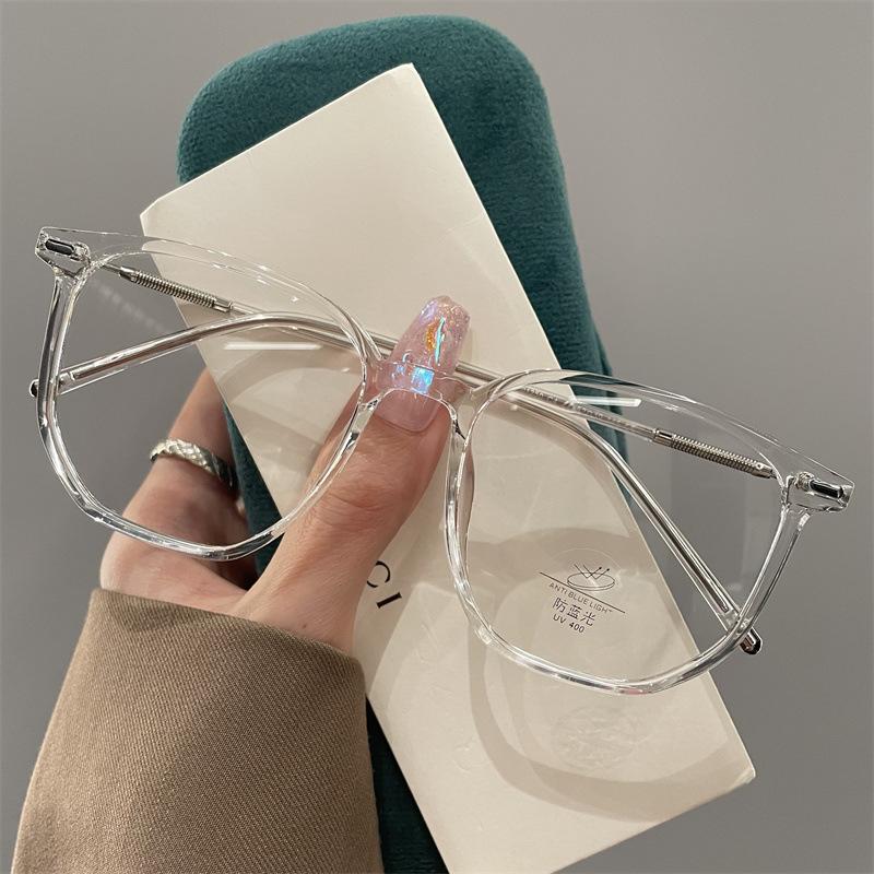 New Trend Square Frame Nearsighted Eyewear Unisex Anti-Blue Light Myopic Glasses Vintage Transparent Prescription Eyeglasses