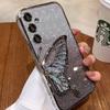 Quicksand Butterfly Glitter Case For Samsung Galaxy A55 A34 A14 A15 A35 A25 A54 S23 Plus S24 FE S25 Ultra Shockproof Cover