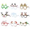 9pcs Santa Claus Xmas Tree Elk Paper Glasses Frame Christmas Glasses Photo Prop Christmas Decorations New Year Navidad Kids Gift