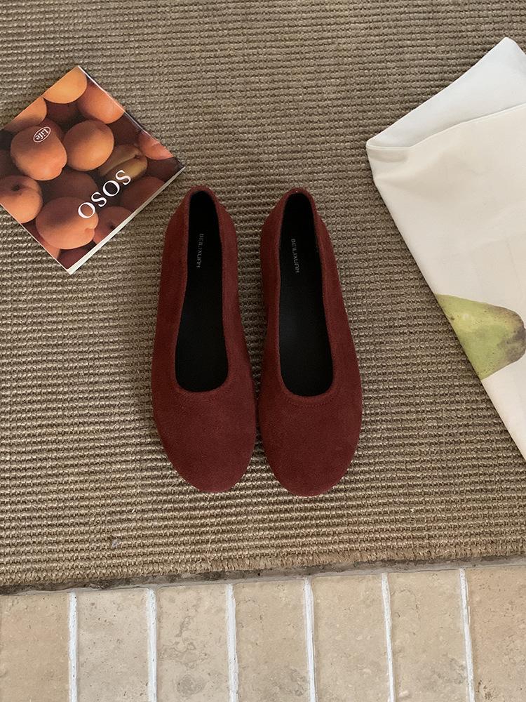 Soft-soled French Single Shoes Women's 2025 Autumn Fashion Flat-soled Evening Shoes with Skirts Mary Jane Doudou Shoes Tide
