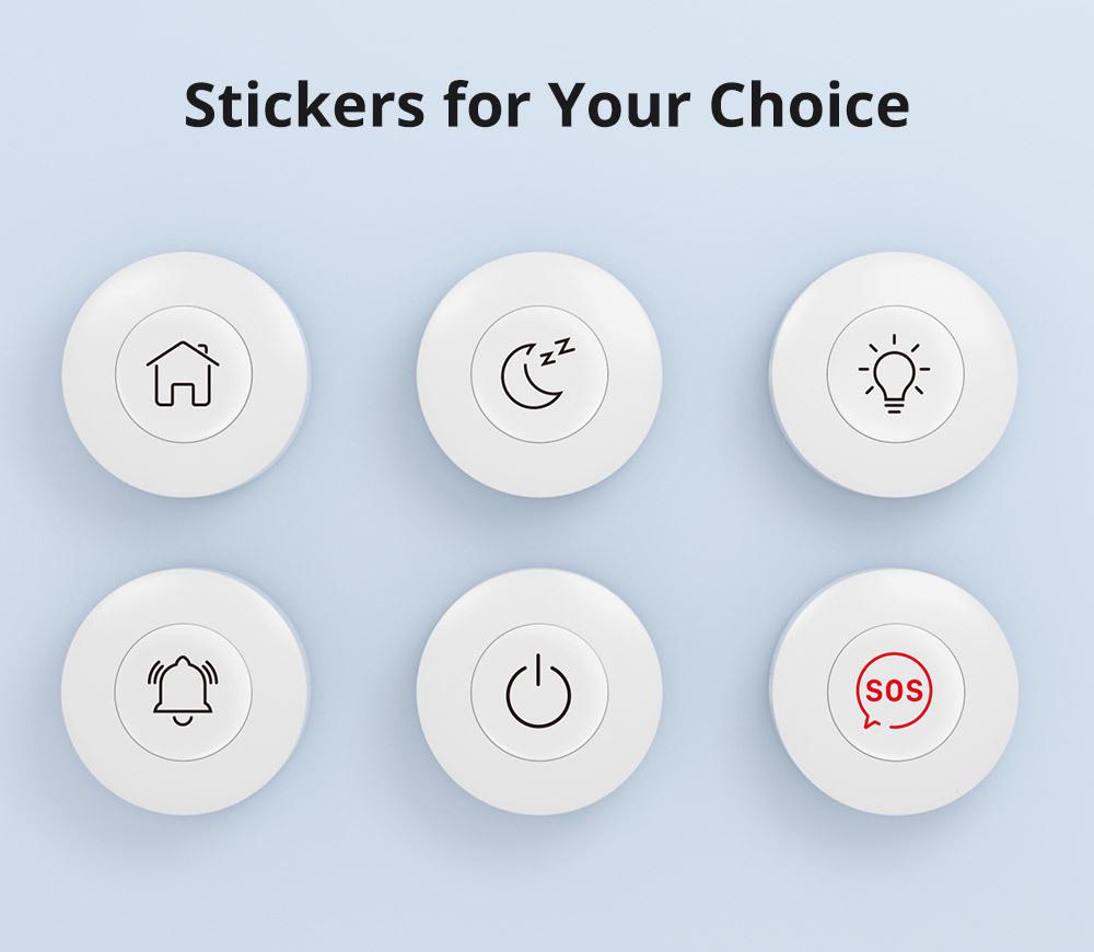 SONOFF SNZB-01P Zigbee Wireless Smart Switch: No Wiring Needed, Freely Place Scene Switch, Easy Setup.