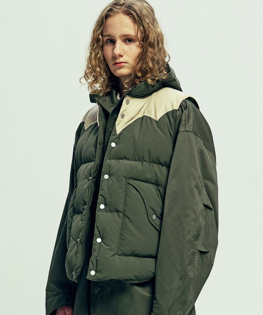 Knd 70S Wyo Padded Ski Vest Olive Khaki