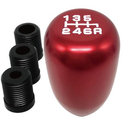 Morytrade Manopla de Câmbio MT para Carros, Caminhonetes Leves, Pick-ups Leves, Alumínio, 6 Marchas, Universal (Vermelho)