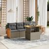 Vidaxl 5-Cz. Set da Giardino, Cuscini, Rattan PE Grigio
