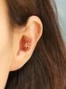 Minimalpiercing 14K Mini Cubic Palm Tree Piercing Earrings