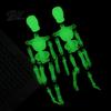 Halloween Party Favors Movable Joints Skeleton Keychain, Glow-in-the-Dark Keyring for Bag Charm Halloween, Handbag Backpack Purse Men Women
