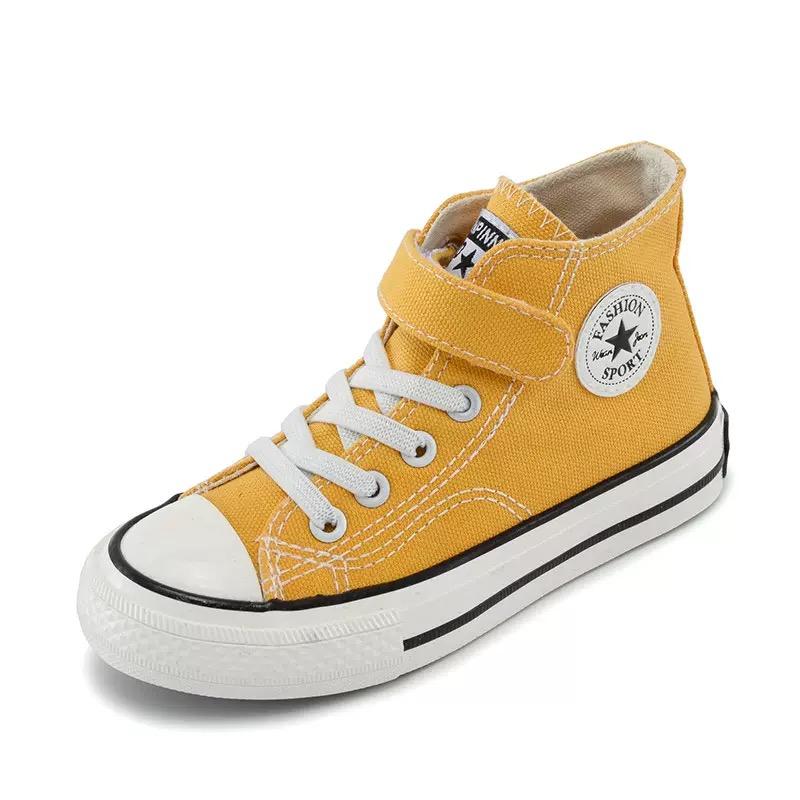 Children's High-Top Canvas Shoes Boy's Cloth Shoes Girls' Sneakers