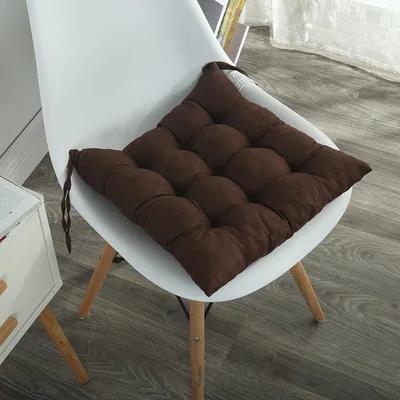 35x35cm Thicken Sanded Seat Cushion Chair Cushion Kitchen Office Decoration Computer Cushion Tied To The Seat Chair Decoration