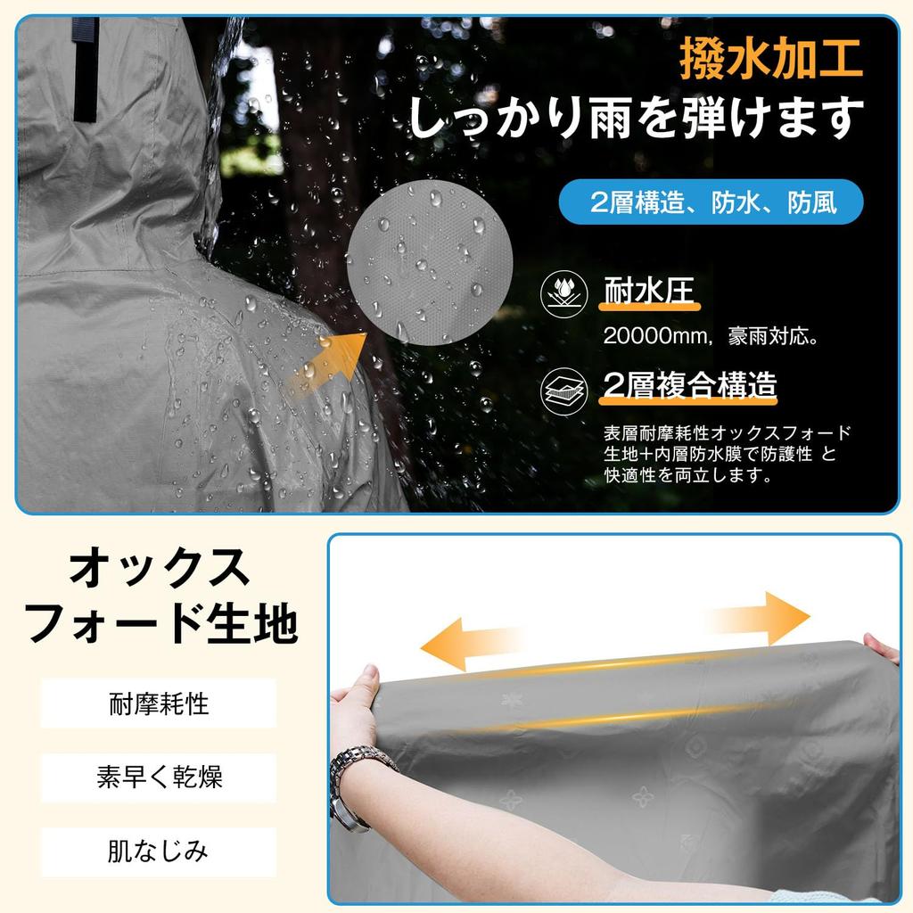 VARNIC Cycling and Backpack Compatible New Super Strong Windproof and and Long Rain Waterproof Durable Thick Strong Water Perfect for Rainy and Heavy